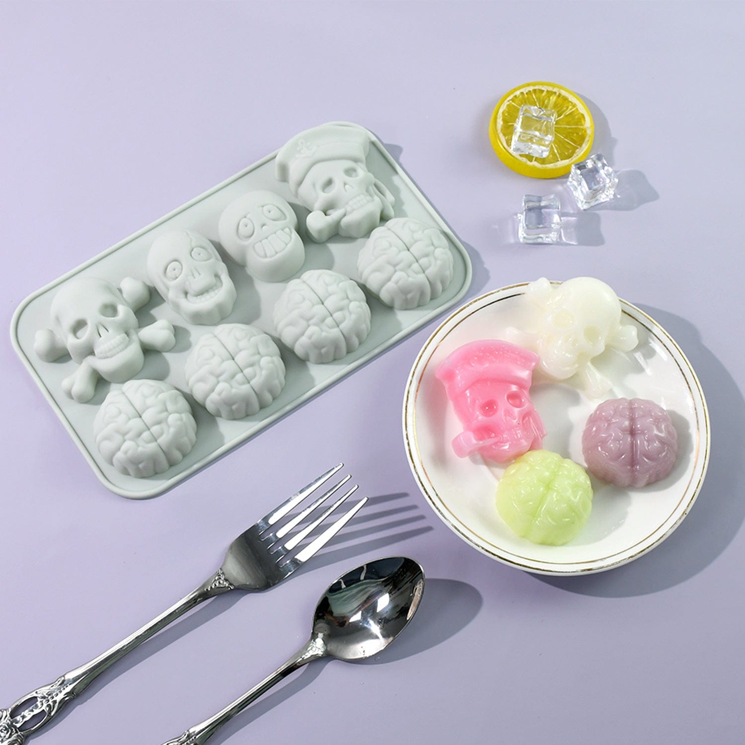 8 Cavity Brain & Skull Mould