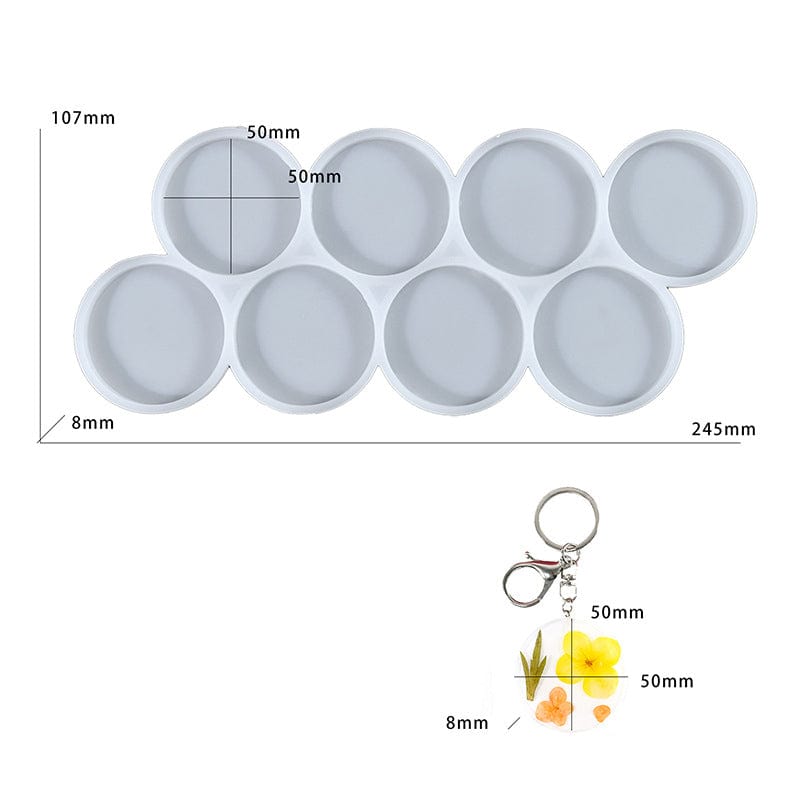 8 Cavity 50mm Round Mould