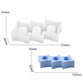 3 Hole Square Candle Holder Mould