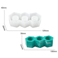 3 Hole Hexagon Candle Holder Mould