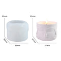 Abstract Face Candle Jar Mould
