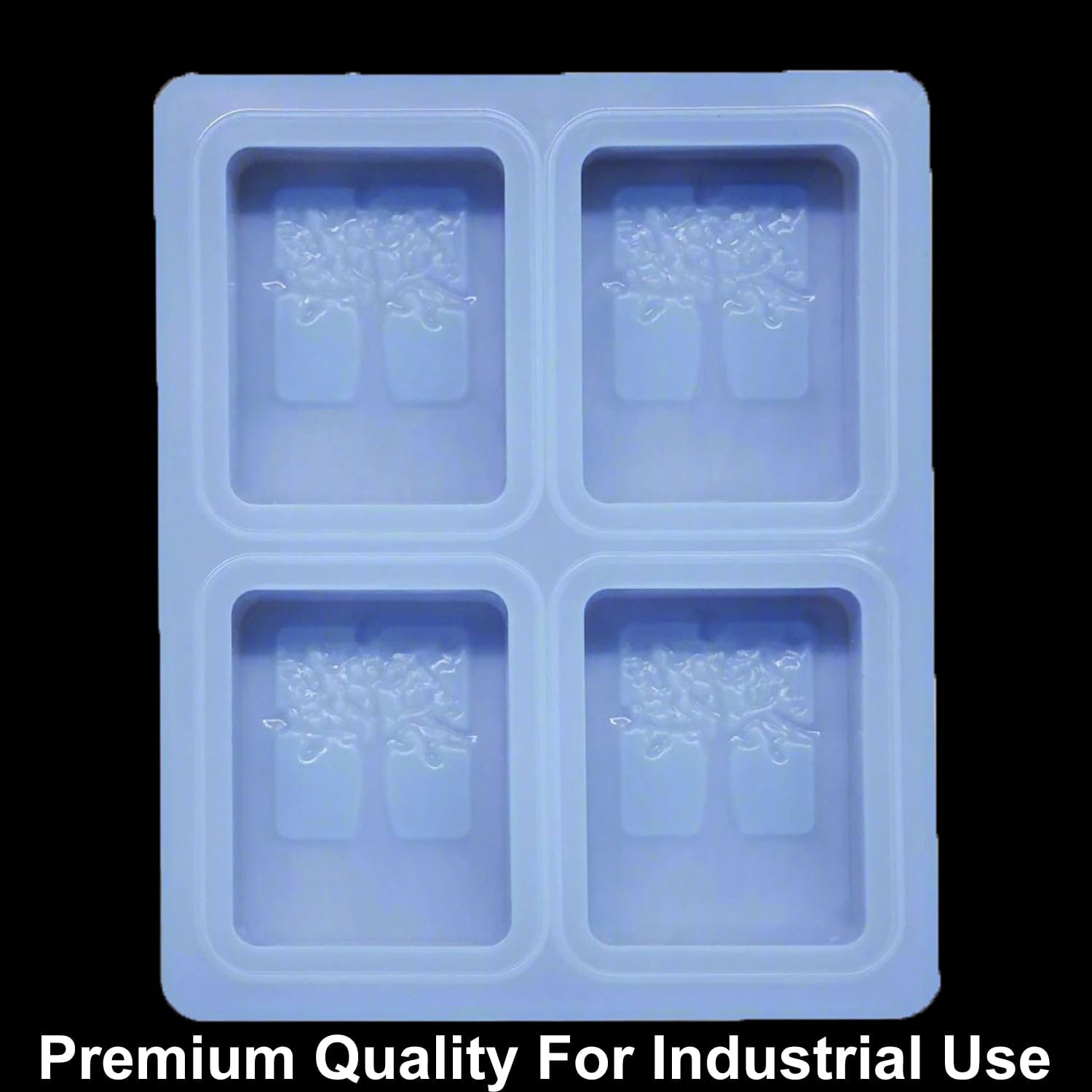 4 Cavity rectangle tree design 125gms silicon soap mould