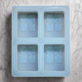 4 Cavity rectangle tree design 125gms silicon soap mould