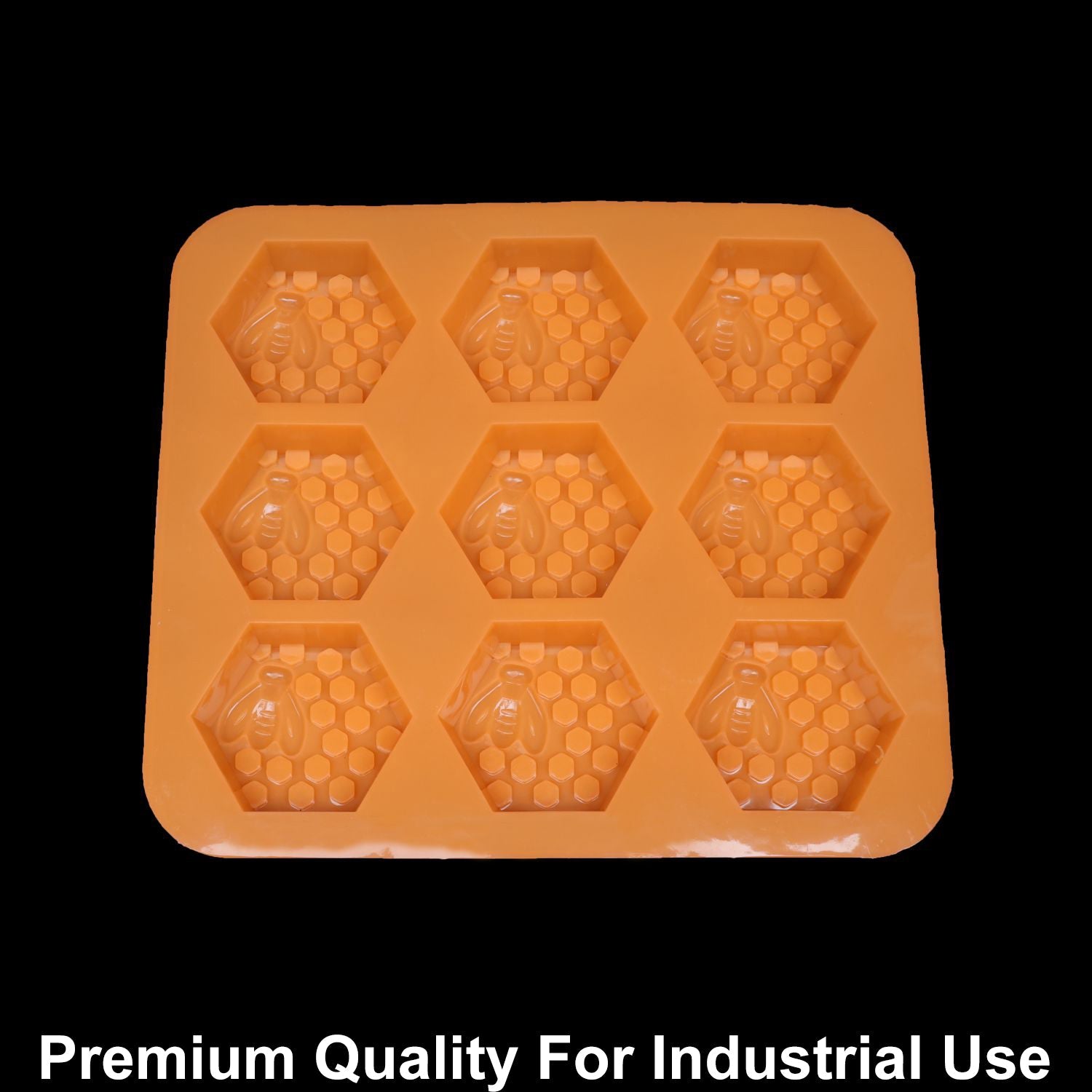 9 Cavity Hexagon Honey Bee 70gms silicon soap mould
