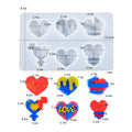 6 Cavity Heart-Shaped Keychain & Pendant Mould