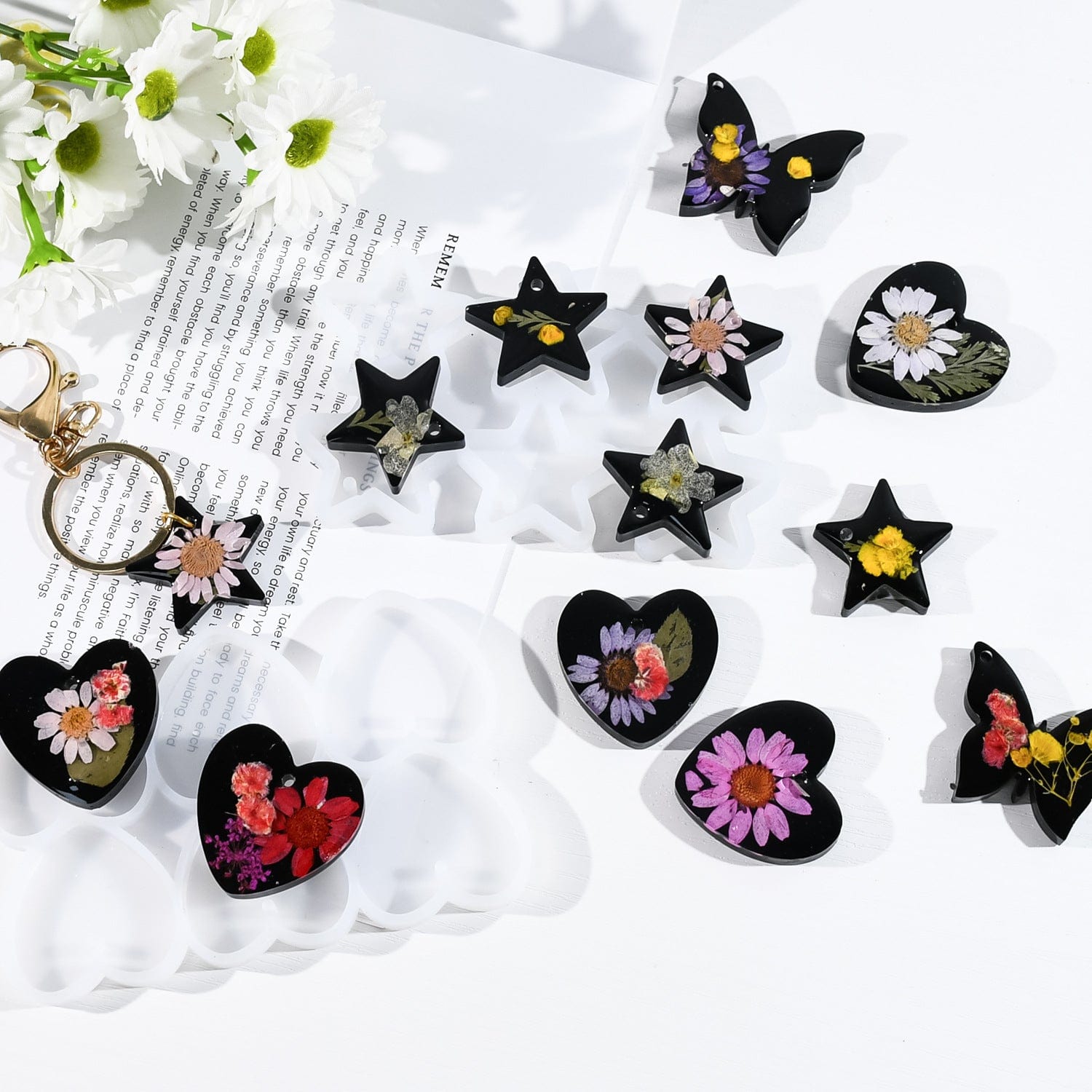 6 Cavity Heart Keychain & Pendant Mould