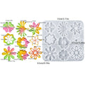 9 Cavity Floral Designs Earring,Pendant & Keychain Mould