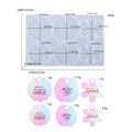 6 Cavity Flower Shapes Pendants & Keychain Mould