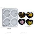 4 Cavity Heart Keychain & Pendant Mould