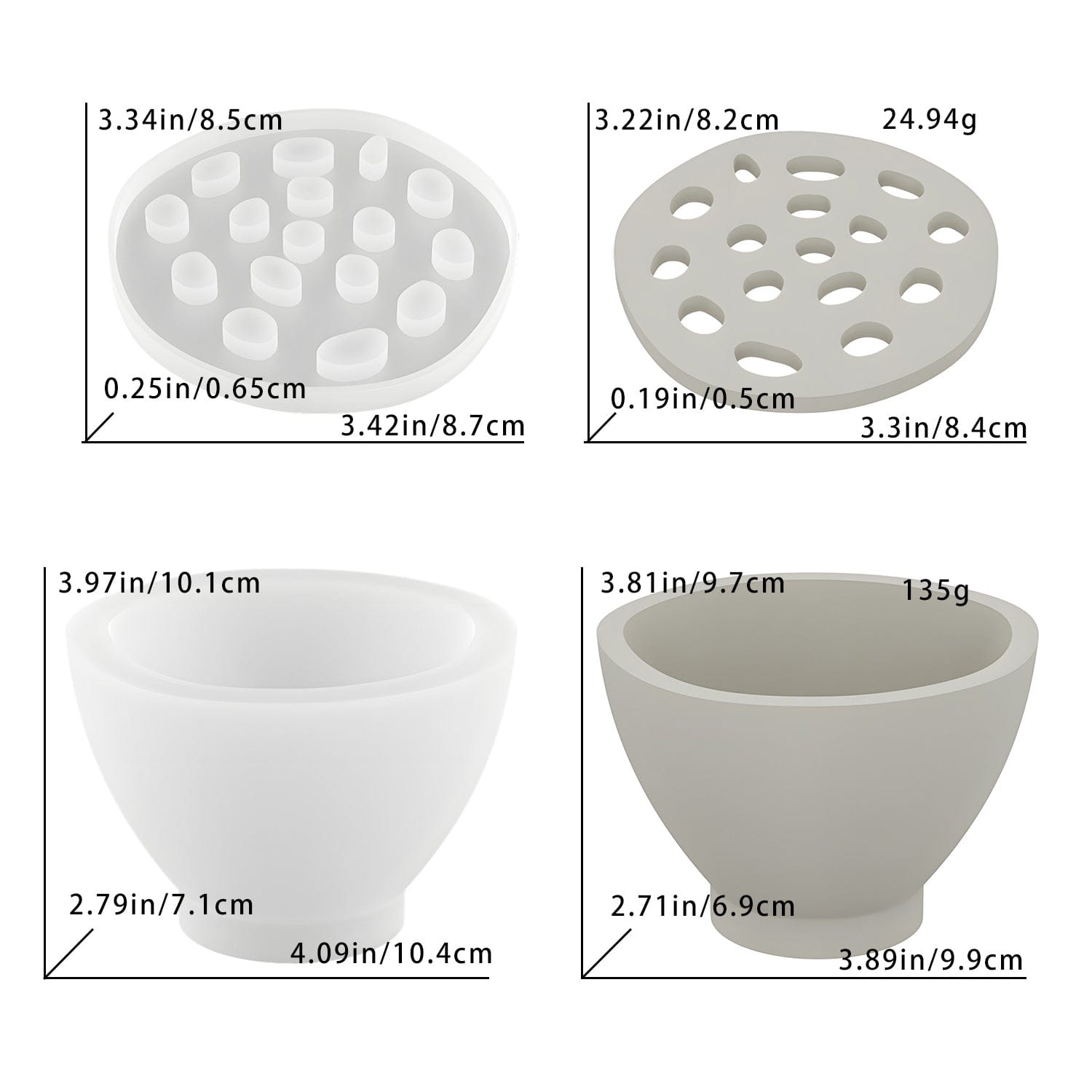 Silicone Mold for Incense Burner & Lotus Seed Flower Arrangement