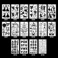 16 In 1 Love Element Theme Stencil Set