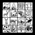 16 In 1 Forest Stencil Set