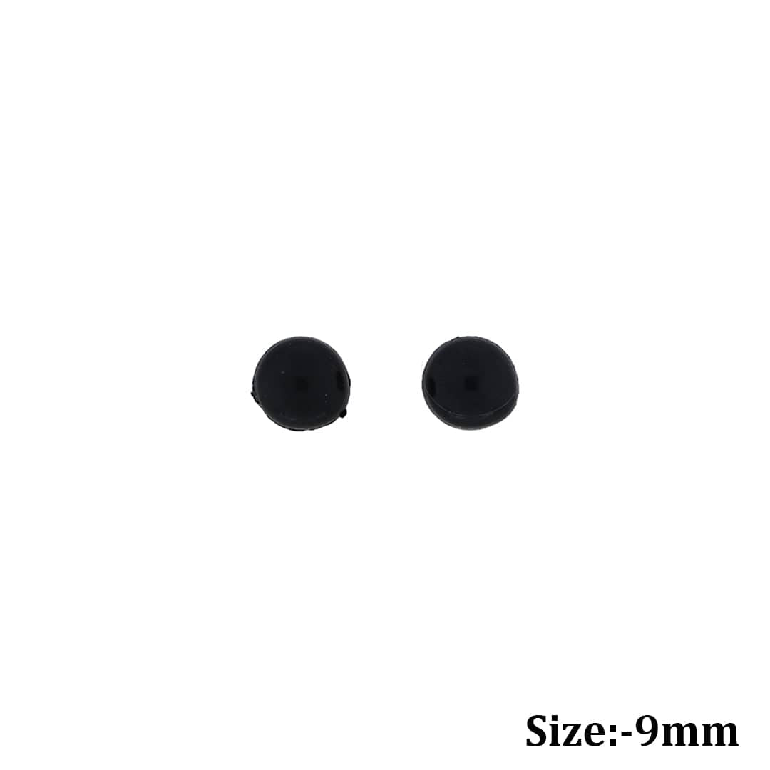 50Pcs Black Eyes Flat Base