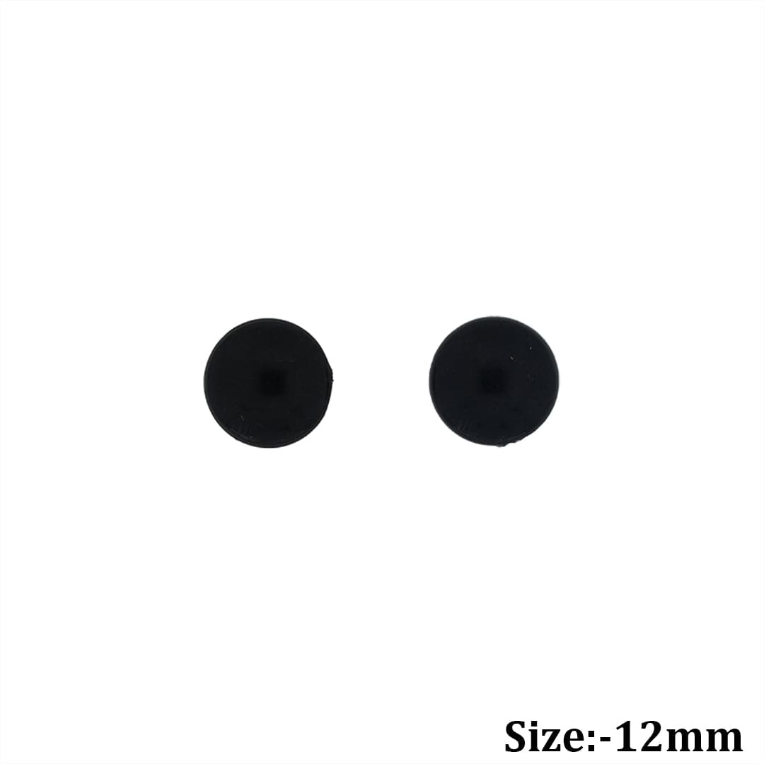 50Pcs Black Eyes Flat Base