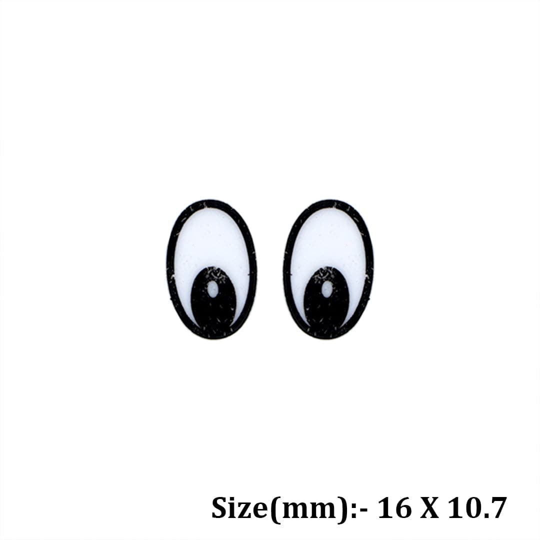 16 x 10.7mm Oval Eyes Flat Base