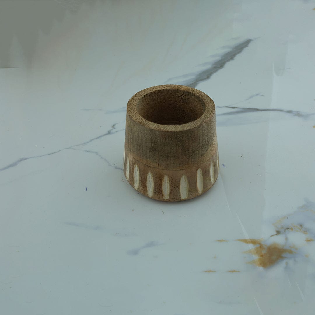 Wooden Long Jar Candle Holder