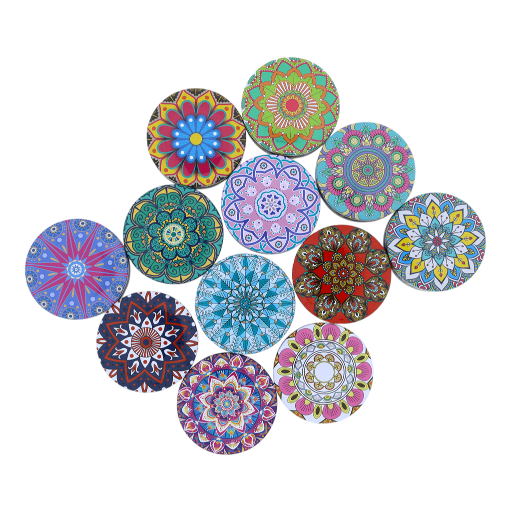 12 Pcs Mandala Pattem Candle Display Jar