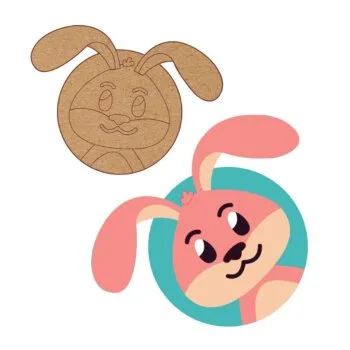 Rabbit cartoon pre marked MDF