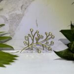 Fancy golden acrylic mirror.