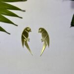 Fancy golden left & right parrot acrylic mirror