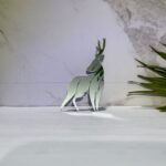 Fancy silver deer left acrylic mirror