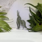 Fancy silver deer right acrylic mirror 3
