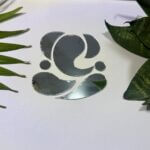 Fancy silver ganesh acrylic mirror 1
