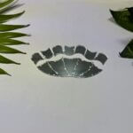 Fancy silver lotus leaf acrylic mirror 1