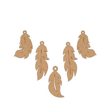 Set of Bohemian Feather Charms