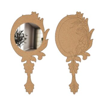 Flower Line Hand Mirror