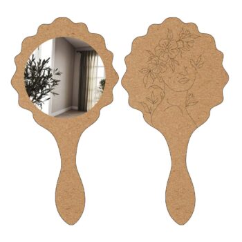 Girl And Flowers Hand Mirror