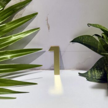 Golden Acrylic Mirror Number 1 | Premium Golden Acrylic Mirror Number for Decor & Signage