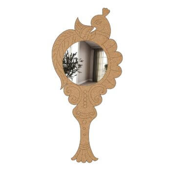 Peacock Shape Hand Mirror