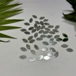Petal shape silver acrylic mirror