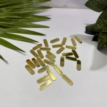 Rectangular Shape Golden Acrylic Mirror