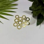 Ring golden acrylic mirror
