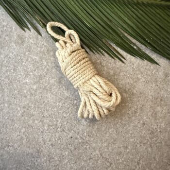 White Macrame Thread - 1 Meter Braided