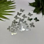 butterfly shape silver acrylic mirror
