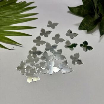 Butterfly Shape Silver Acrylic Mirror