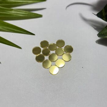 Circle Shape Golden Acrylic Mirror