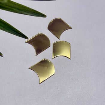 Curved Shape Golden Acrylic Mirror