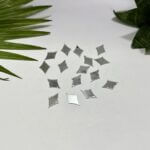 diamond shape silver acrylic 4