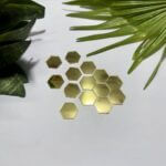 hexagon shape golden acrylic mirror 6