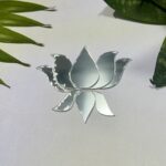 lotus shape silver acrylic mirror 1