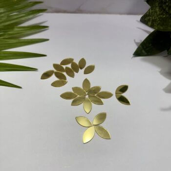 Simple Decorative Shape Golden Acrylic Mirror