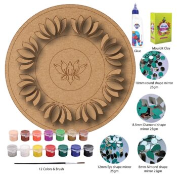DIY Lotus Mandala Lippan Art Kit