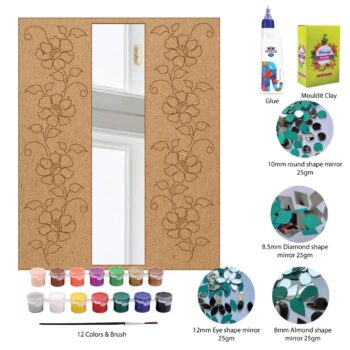 DIY Tall Panel Mirror Lippan Art Kit