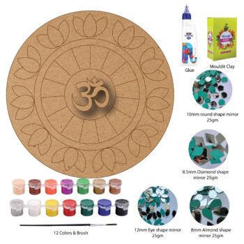 DIY OM Round Symbol Lippan Art Kit