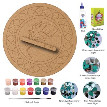 DIY Krishna Morpankh Bansari Lippan Art Kit
