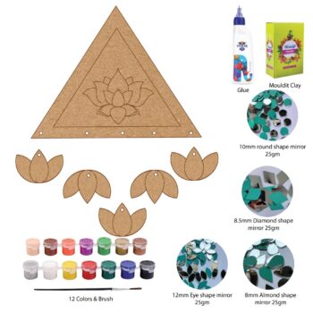 DIY Hanging Lotus Triangle Lippan Art Kit